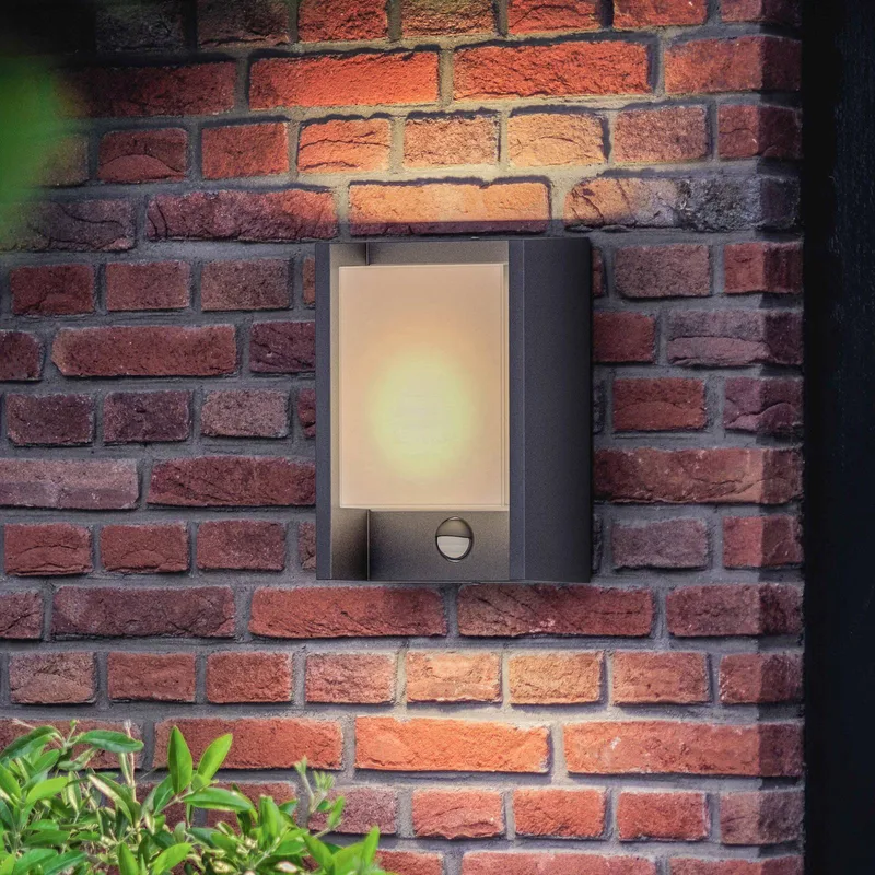 wandlamp Arbour UE, sensor, 2.700 K de Philips en Anthracite – photo produit