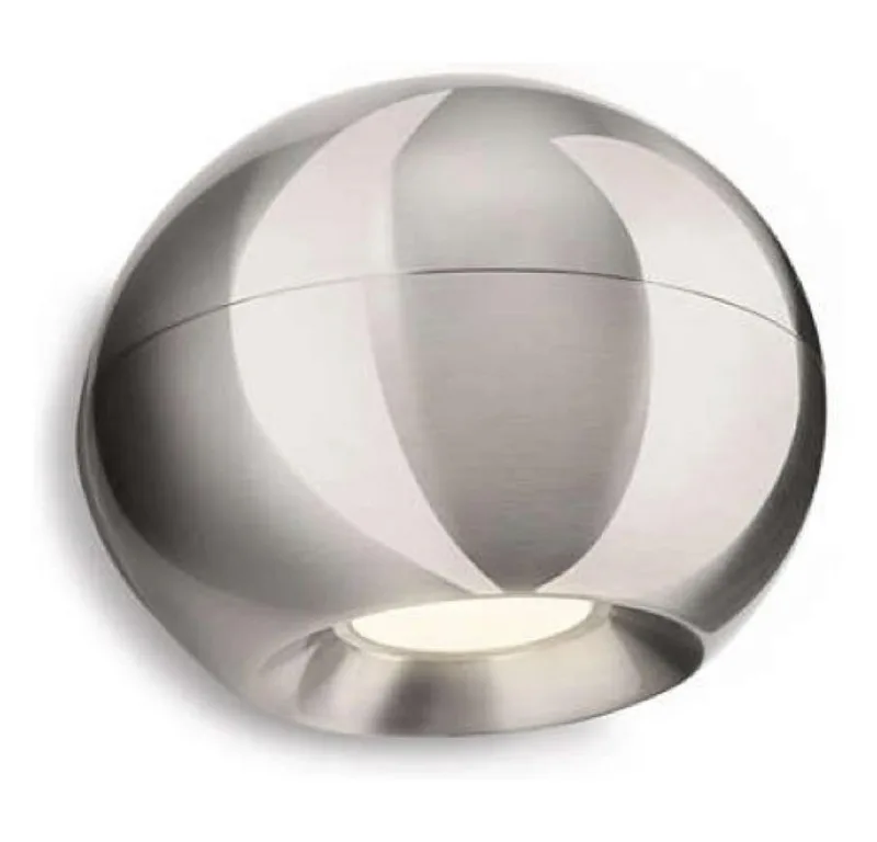 Wandleuchte Kugelförmige LED Wandleuchte Ledino mattchrom, LED de Philips en Argent – photo produit