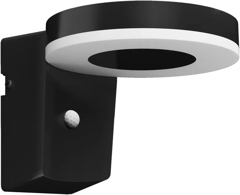Applique Murale Solaire Ronde Ultra-efficace Ip44 3000k 1.3w 250 Lumens de Philips en Noir – photo produit