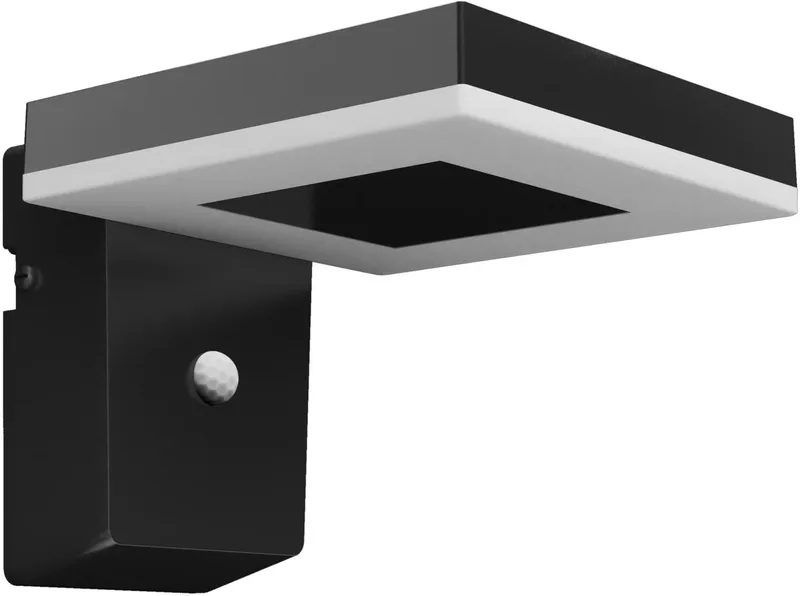 Applique Murale Solaire Carrée Ultra-efficace Ip44 3000k 1.3w 250 Lumens de Philips en Noir – photo produit