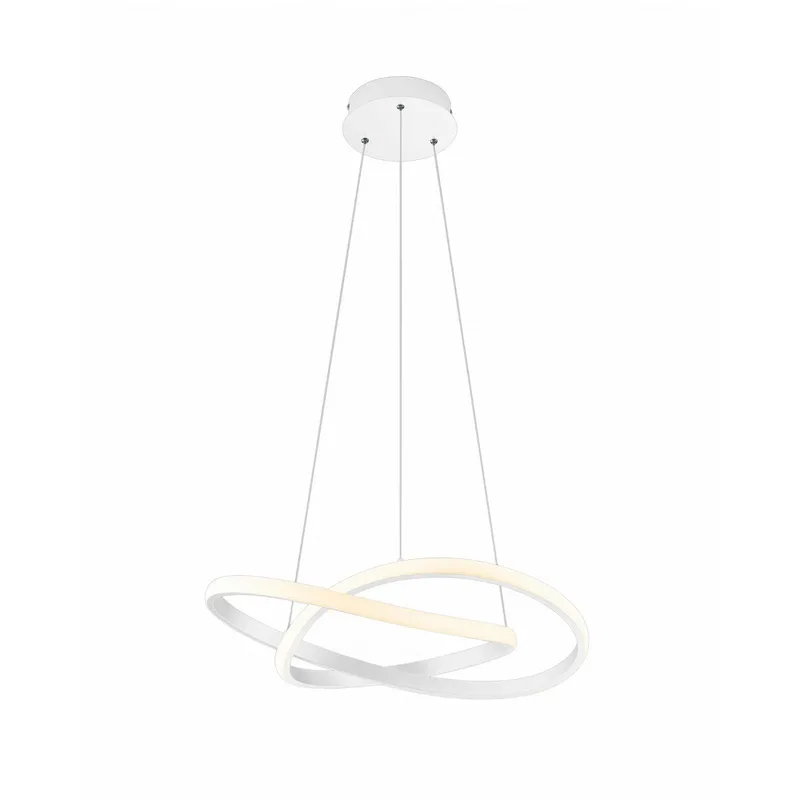 Course hanglamp, mat wit, 4.000 K, Ø 60 cm, metaal van Reality in Wit mat, Opaal – productfoto