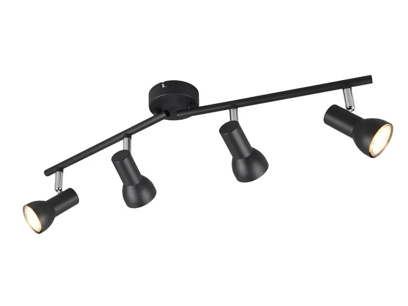 Deckenstrahler, ohne Leuchtmittel, Deckenbelauchtung mit modernen Deckenspots in Breite 60,5cm de Reality en Noir – photo produit