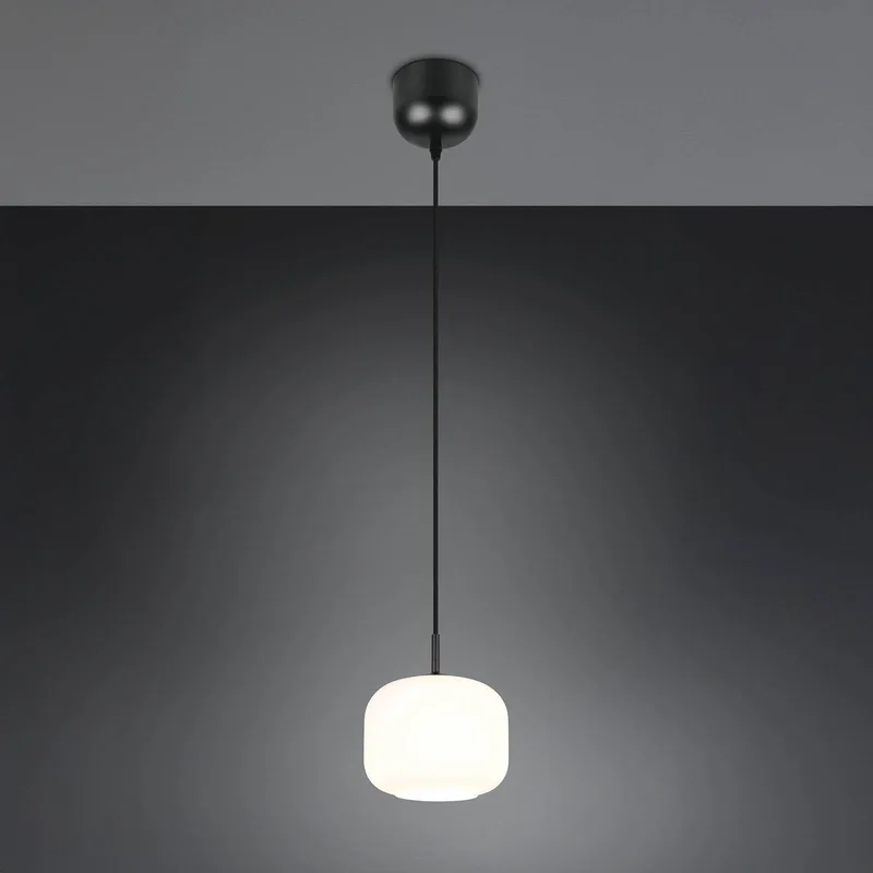 Hanglamp Signe, Ø 15 cm, wit, glas, E14 by Reality in White, Black – product photo
