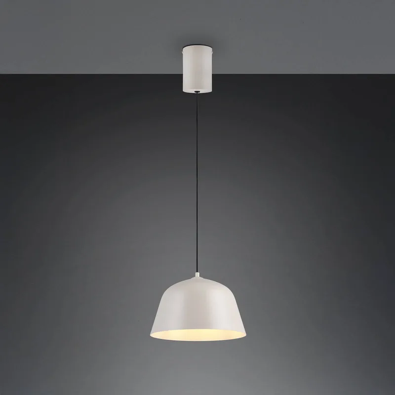 Hanglamp Tova, Ø 30 cm, metaal, E27 fra Reality i Lysegrå – produktbillede