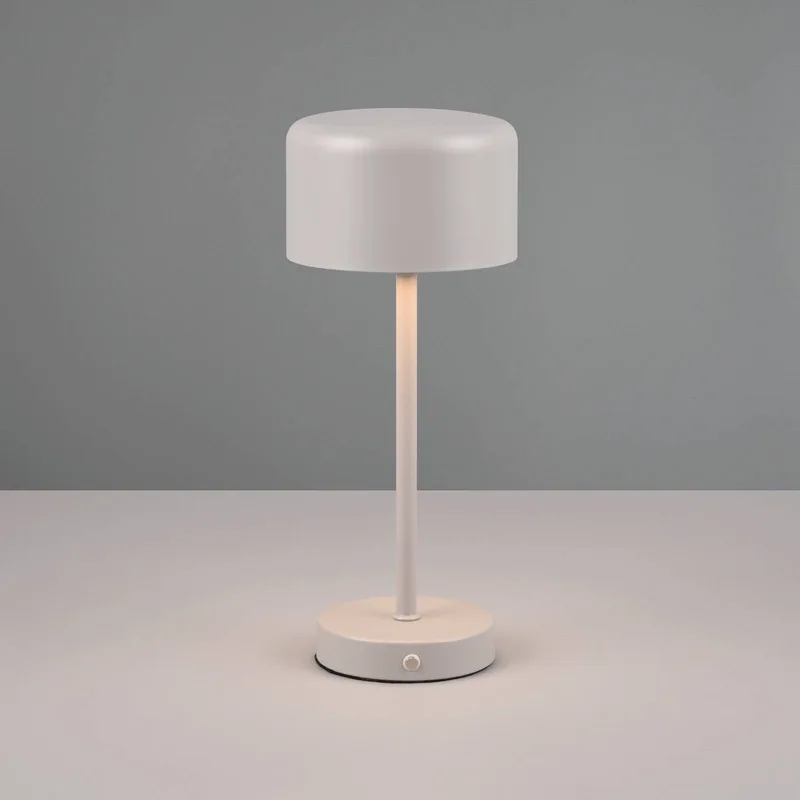 Jeff LED tafellamp, grijs, hoogte 30 cm, metaal van Reality in Ultiem grijs – productfoto