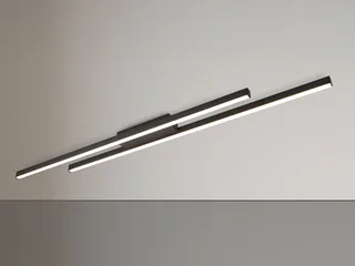 LED Deckenleuchte aus Metall in Breite 110cm, LED fest integriert, Warmweiß, flache Decke-nbeleuchtung modern lang, Wohnzimmerlampe & Küchenlampe van Reality in Zwart – productfoto 2 van 5