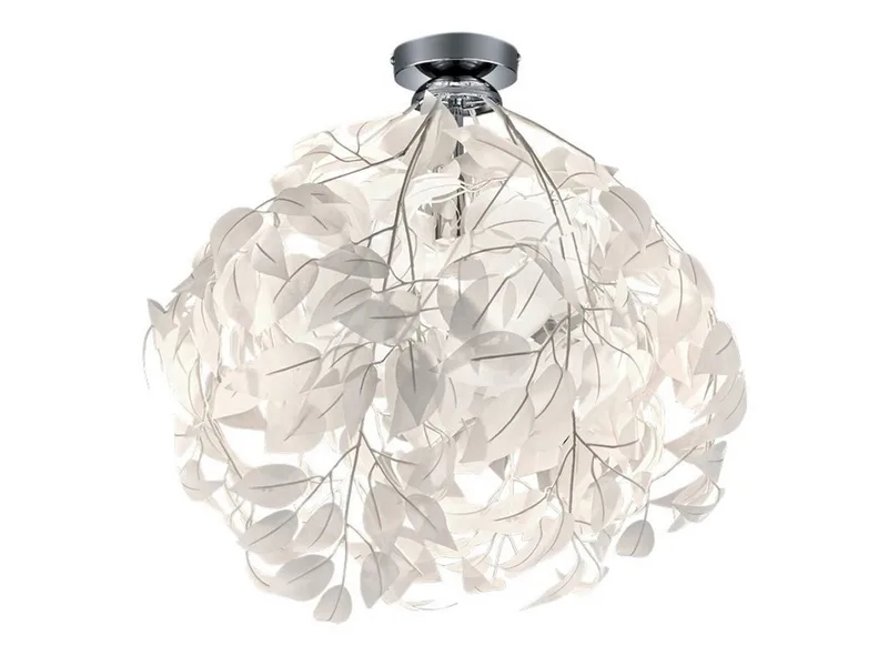 LED Deckenleuchte Blattlampe Ø 38cm inkl. E27 LED, dimmbar, LED wechselbar, Warmweiß, ausgefallene extravagante Blätter Deckenlampe Wohnzimmer fra Reality i Hvid – produktbillede