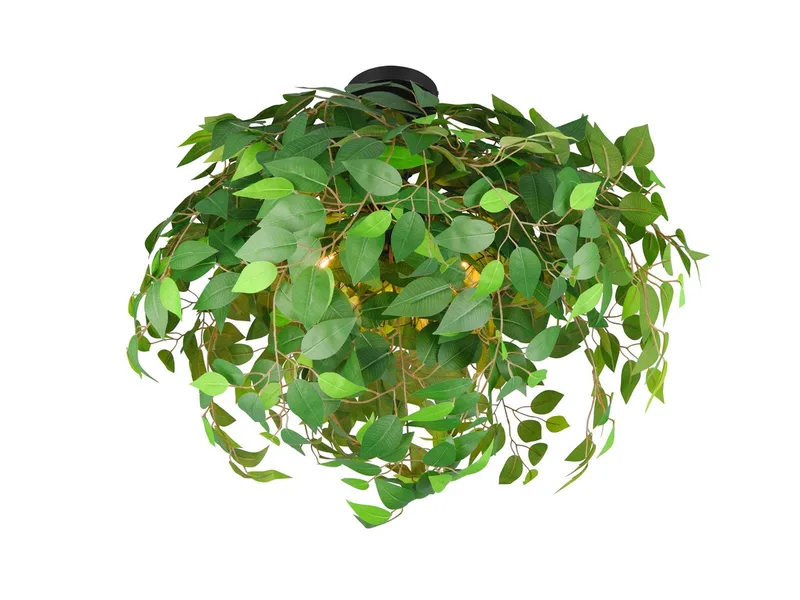 LED Deckenleuchte Blattlampe Ø 70cm inkl. E14 LED, dimmbar, LED wechselbar, warmweiß, große ausgefallene extravagante Blätter Deckenlampe Wohnzimmer fra Reality i Grøn – produktbillede