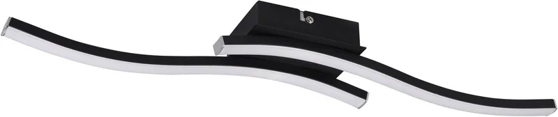 LED Deckenleuchte Route, LED fest integriert, Warmweiß, moderne Deckenlampe 2-flammig, LEDs mit 2x 500 Lumen de Reality en Noir – photo produit