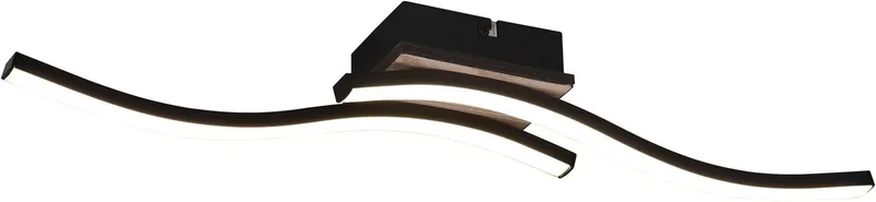 LED Deckenleuchte Route, LED fest integriert, Warmweiß, moderne Deckenlampe 2-flammig, LEDs mit 2x 500 Lumen de Reality en Marron – photo produit