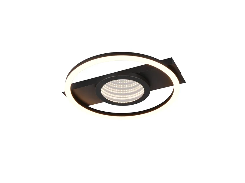LED Deckenleuchte Wheeler Infinity Mirror Effekt matt, 5 cm) de Reality en Noir – photo produit