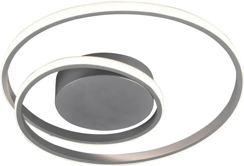 LED Deckenleuchte Zibal, Dimmfunktion, LED fest integriert, Warmweiß, Switch Dimmer, dimmbar über Wandschalter (100%/50%/25), Wohnzimmer de Reality en Argent – photo produit