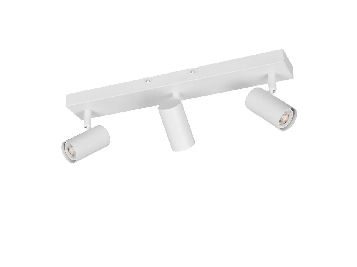 LED Deckenstrahler Metall, Spots schwenkbar, Breite 41cm, Leuchtmittel dimmbar, LED wechselbar, Warmweiß, Designklassiker Innen Strahler Deckenleuchte dimmbar über Schalter fra Reality i Hvid – produktbillede