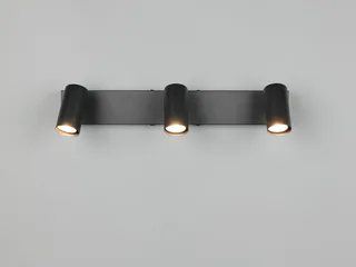LED Deckenstrahler Metall, Spots schwenkbar, Breite 41cm, Leuchtmittel dimmbar, LED wechselbar, Warmweiß, Designklassiker Innen Strahler Deckenleuchte dimmbar über Schalter de Reality en Noir – photo produit 5 sur 5