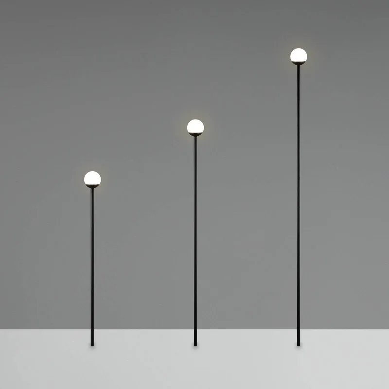 LED grondspies lamp SCOOP, zwart, 3-lamps, IP44, stekker van Reality in Zwart mat – productfoto