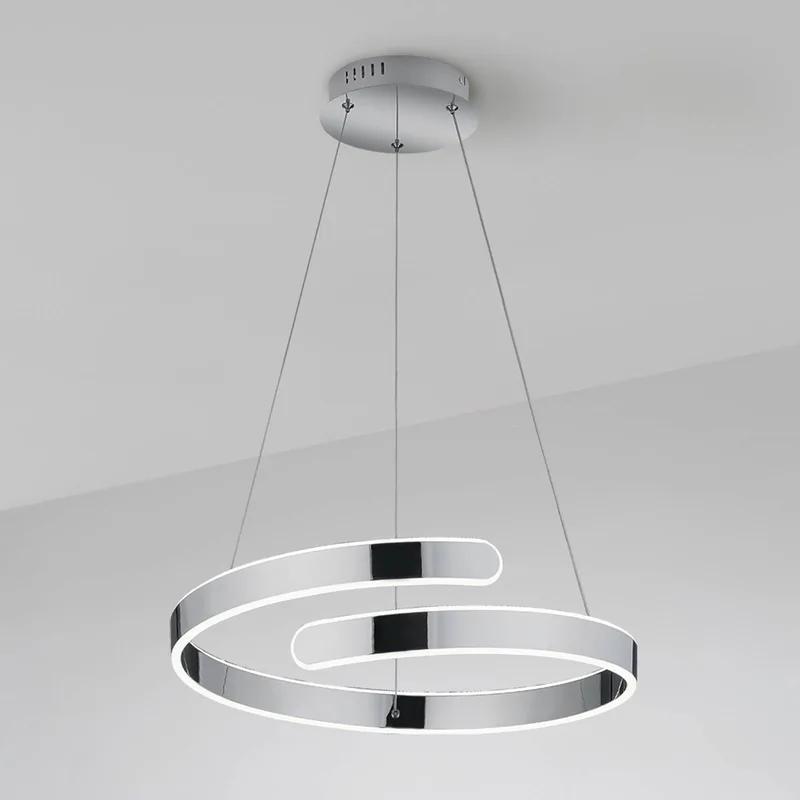 LED hanglamp Parma met Switch-dimmer de Reality en Chrome – photo produit