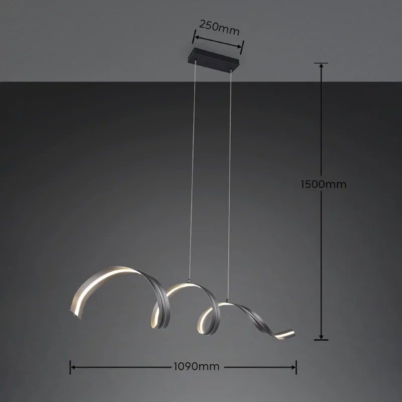 LED hanglamp Tivor, metaal, 3.000 K från Reality i Svart – produktbild