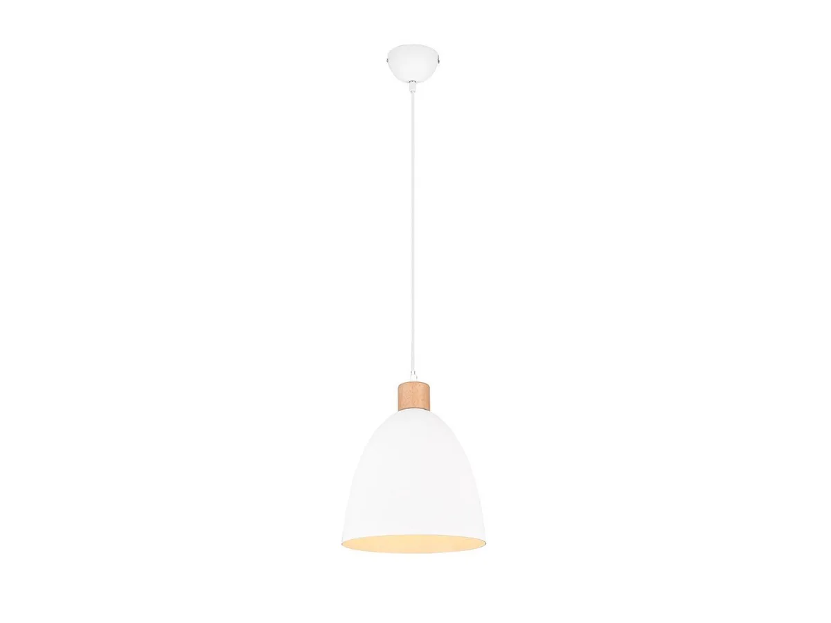 LED Pendelleuchte, Dimmfunktion, LED wechselbar, Warmweiß, Vintage klein für über-n Esstisch & Kochinsel hängend, Ø 25cm de Reality en Blanc – photo produit
