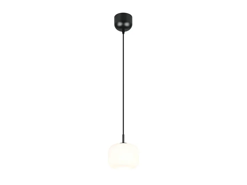 LED Pendelleuchte mit Glas Lampenschirm Ø 15cm, Dimmfunktion, LED wechselbar, Warmweiß, Nachttisch Lampe hängend, einflammig klein, inkl. Leuchtmittel dimmbar by Reality in White – product photo