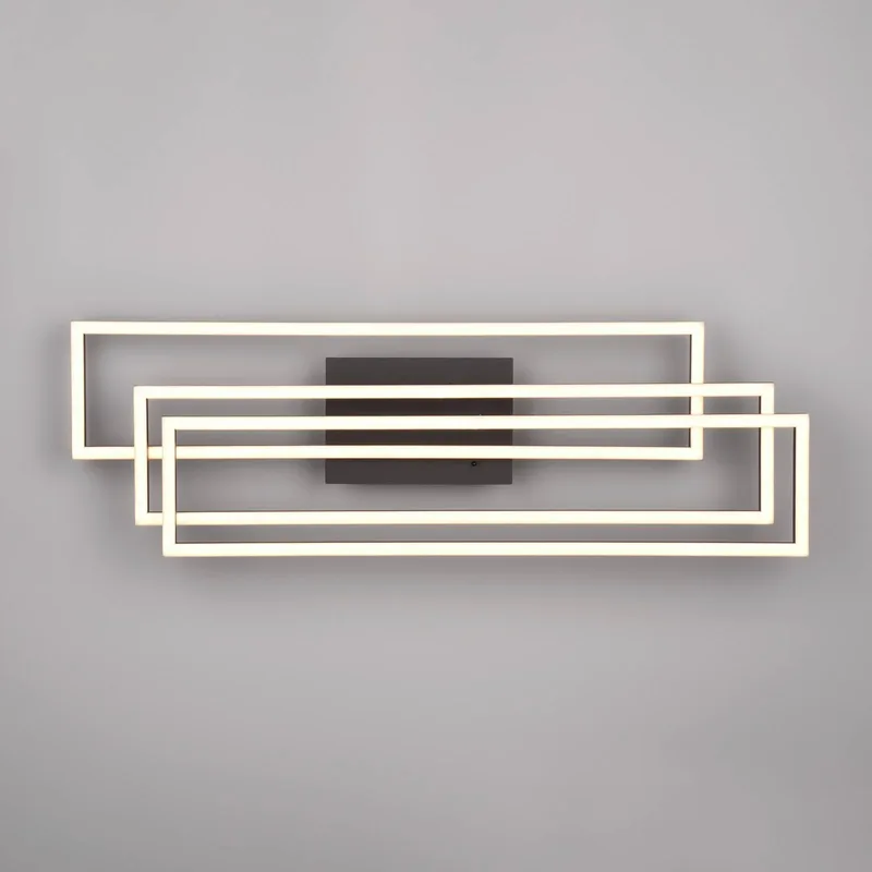 LED plafondlamp Corso 3-lamps de Reality en Mat zwart – photo produit