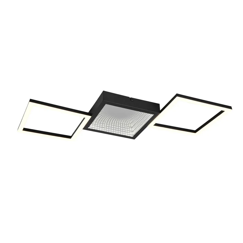 LED plafondlamp Gelo, dimbaar, 3000 K, metaal by Reality in Black – product photo