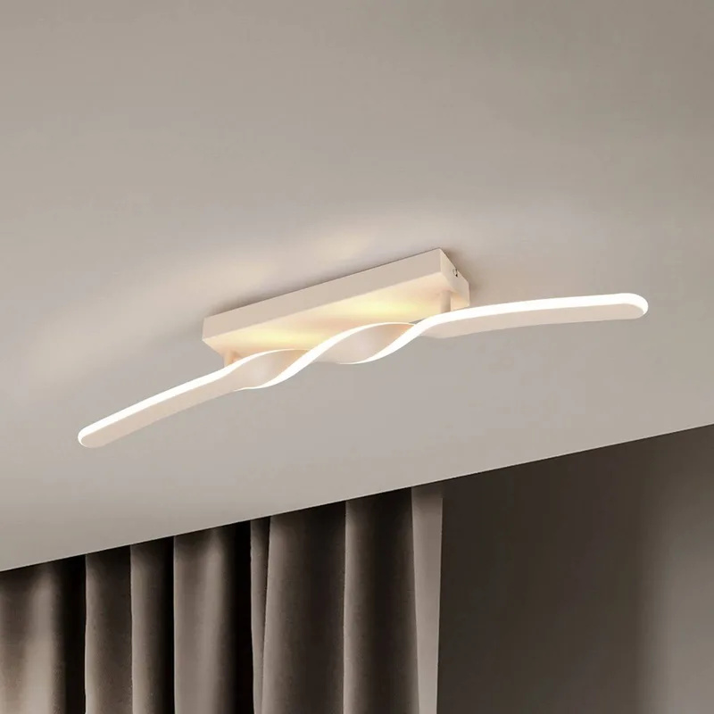 LED plafondlamp Ginko, metaal, lengte 79 cm von Reality in Zand – Produktfoto