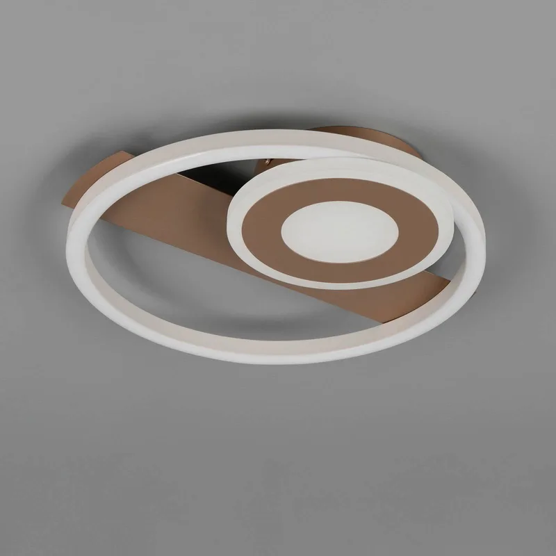 LED plafondlamp Horus, coffee, 2.500 lm, 3.000 K, metaal by Reality in Koffie – product photo