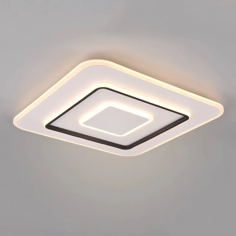 LED-loftslampe Jora kantet, 60 x 60 cm fra Reality i Hvid – produktbillede