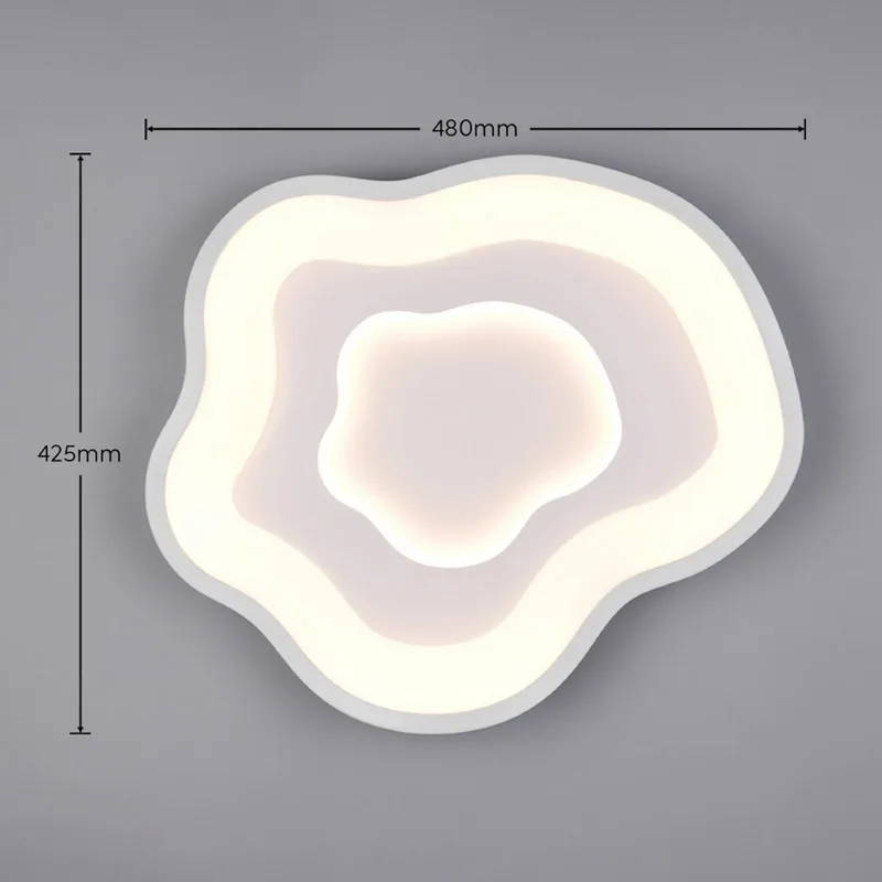 LED plafondlamp Nube, metaal, CCT, afstandsbediening de Reality en Blanc – photo produit