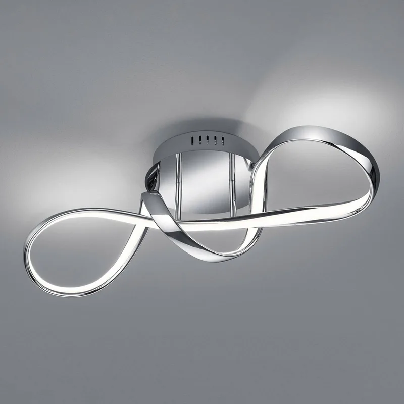 LED plafondlamp Perugia met switch-dimmer de Reality en Chrome – photo produit