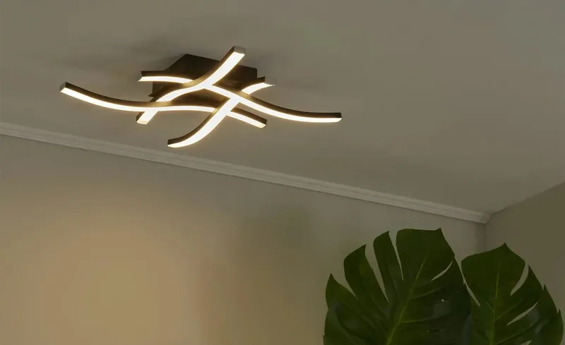 LED-Deckenleuchte 4-flammig schwarz von Reality in Schwarz, Weiß – Produktfoto 5 von 5