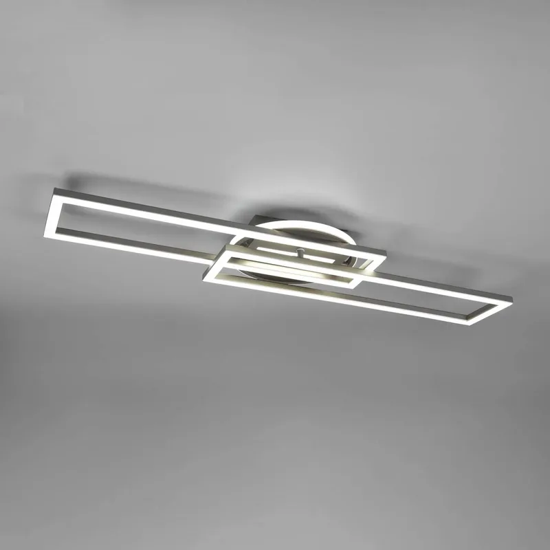 LED plafondlamp Twister draaibaar afstandbediening de Reality en Mat nikkel – photo produit