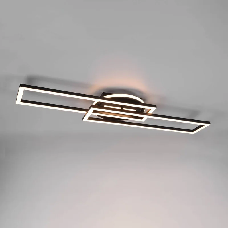 LED plafondlamp Twister draaibaar afstandbediening von Reality in Mat zwart – Produktfoto