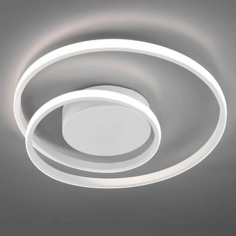 LED plafondlamp Zibal, dimbaar, wit fra Reality i Wit mat – produktbillede