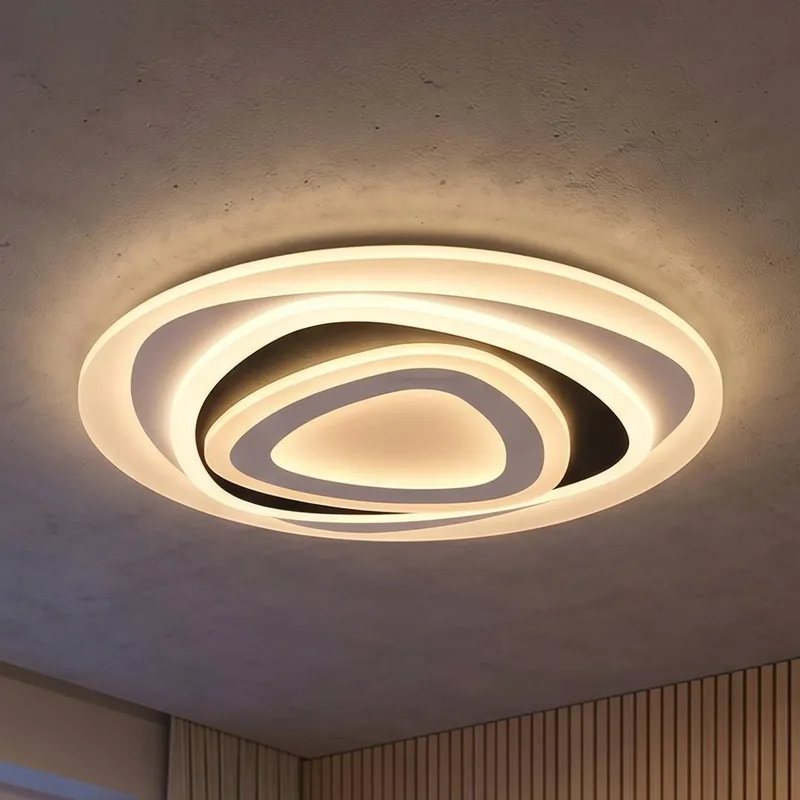 LED plafondlamp Zilo, wit/zwart, metaal, afstandsbediening von Reality in Weiß, Schwarz – Produktfoto