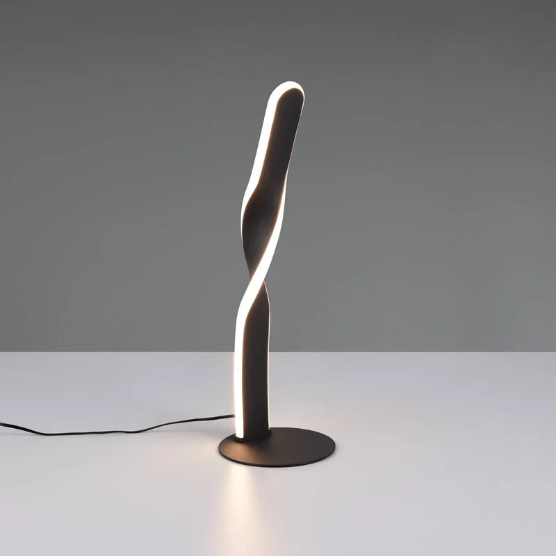 LED tafellamp Ginko, metaal, hoogte 40,5 cm fra Reality i Zwart mat – produktbillede