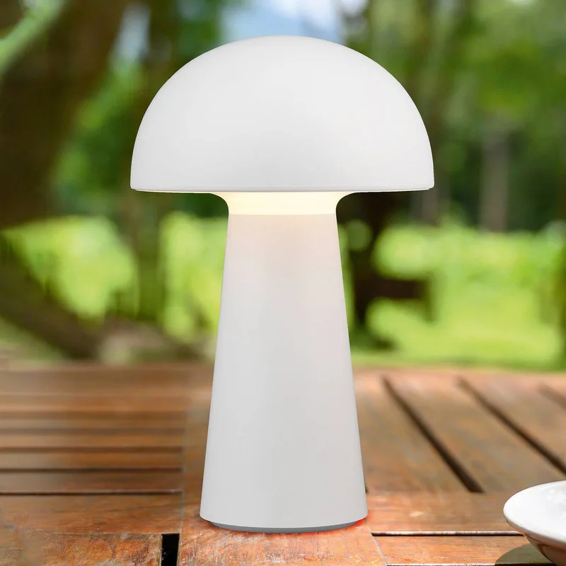 LED tafellamp Lennon IP44, accu, Touchdim fra Reality i Hvid – produktbillede