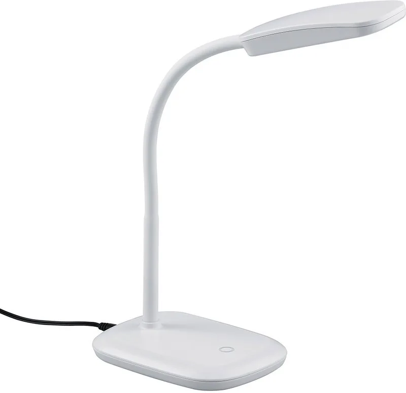 LED Tischleuchte Boa, LED fest integriert, Warmweiß, Schreibtischlampe, Touch Dimmer, warmweiß, verstellbarer Flexarm by Reality in White – product photo