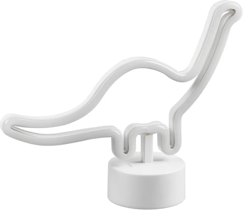 LED Tischleuchte Bronto, Ein-/Ausschalter, LED fest integriert, Tischlampe im Dinosaurier Design, mit USB Anschluss, Dino 20 x 27 cm de Reality en Blanc – photo produit