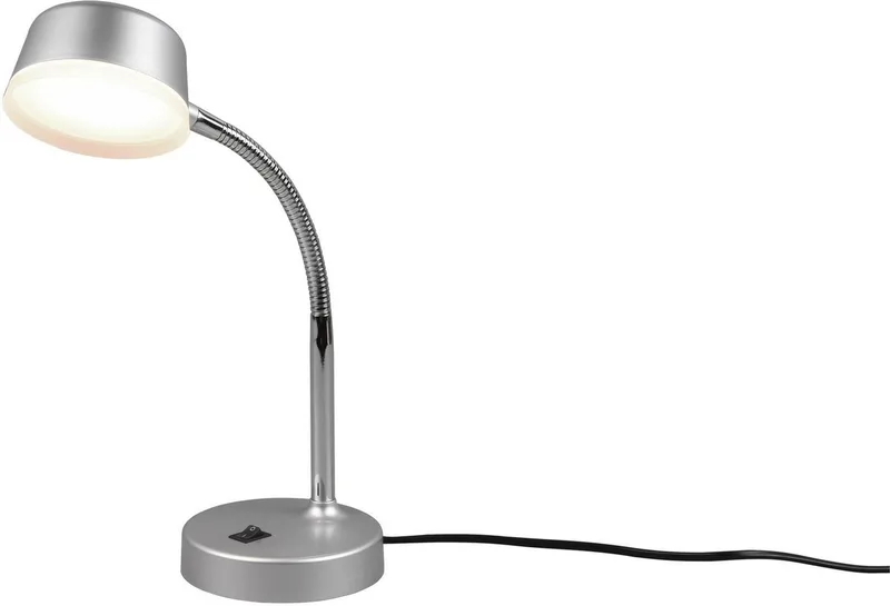 LED Tischleuchte Kiko, Ein-/Ausschalter, LED fest integriert, Warmweiß von Reality in Silber – Produktfoto
