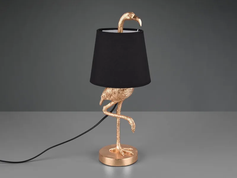 LED Tischleuchte, LED wechselbar, Warmweiß, große ausgefallene Designer-lampe Tierlampe Fensterbank gold-en H 33cm de Reality en Or – photo produit 3 sur 5