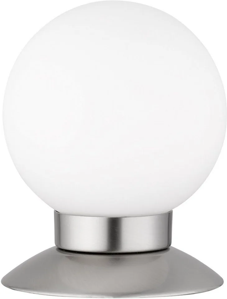 LED Tischleuchte Princess, Dimmfunktion, LED fest integriert, Warmweiß, Kugelförmige Glas-Tischlampe mit 4 fach TOUCH-Dimmer fra Reality i Sølv – produktbillede