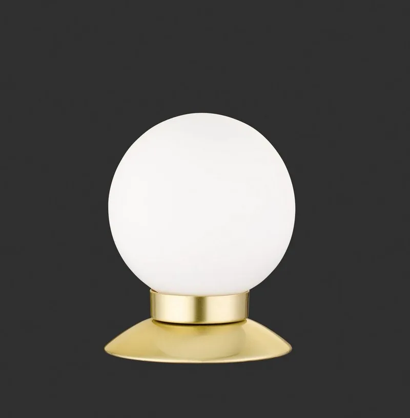 LED Tischleuchte Princess, LED fest integriert, Warmweiß, Nachttischlampe, Glaschirm Kugelform, Touch Dimmer, warmweiß 3000 K von Reality in Rot – Produktfoto