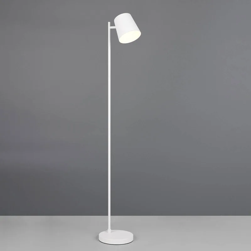 LED vloerlamp Blake, wit mat, metaal, dimbaar från Reality i Wit mat, Metaalachtig – produktbild
