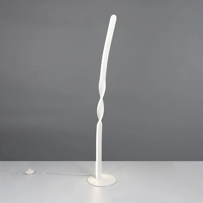LED vloerlamp Ginko, metaal, hoogte 110 cm från Reality i Wit mat – produktbild