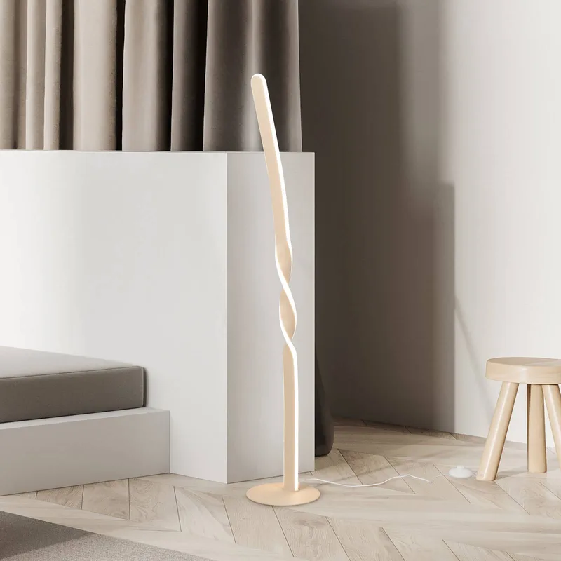LED vloerlamp Ginko, metaal, hoogte 110 cm fra Reality i Zand – produktbillede