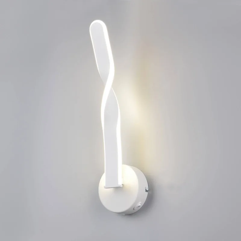 LED wandlamp Ginko, metaal, hoogte 45,5 cm von Reality in Wit mat – Produktfoto