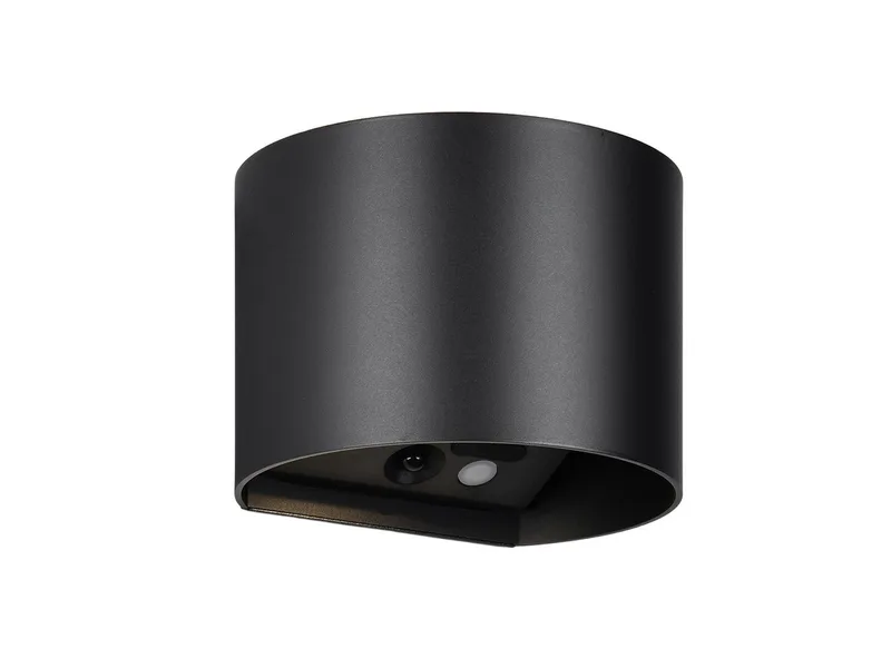 LED Wandleuchte, Bewegungsmelder, LED fest integriert, Warmweiß, Akku ohne Strom-Anschluss kabel-los innen mit Bewegungsmelder, H: 10cm by Reality in Black – product photo