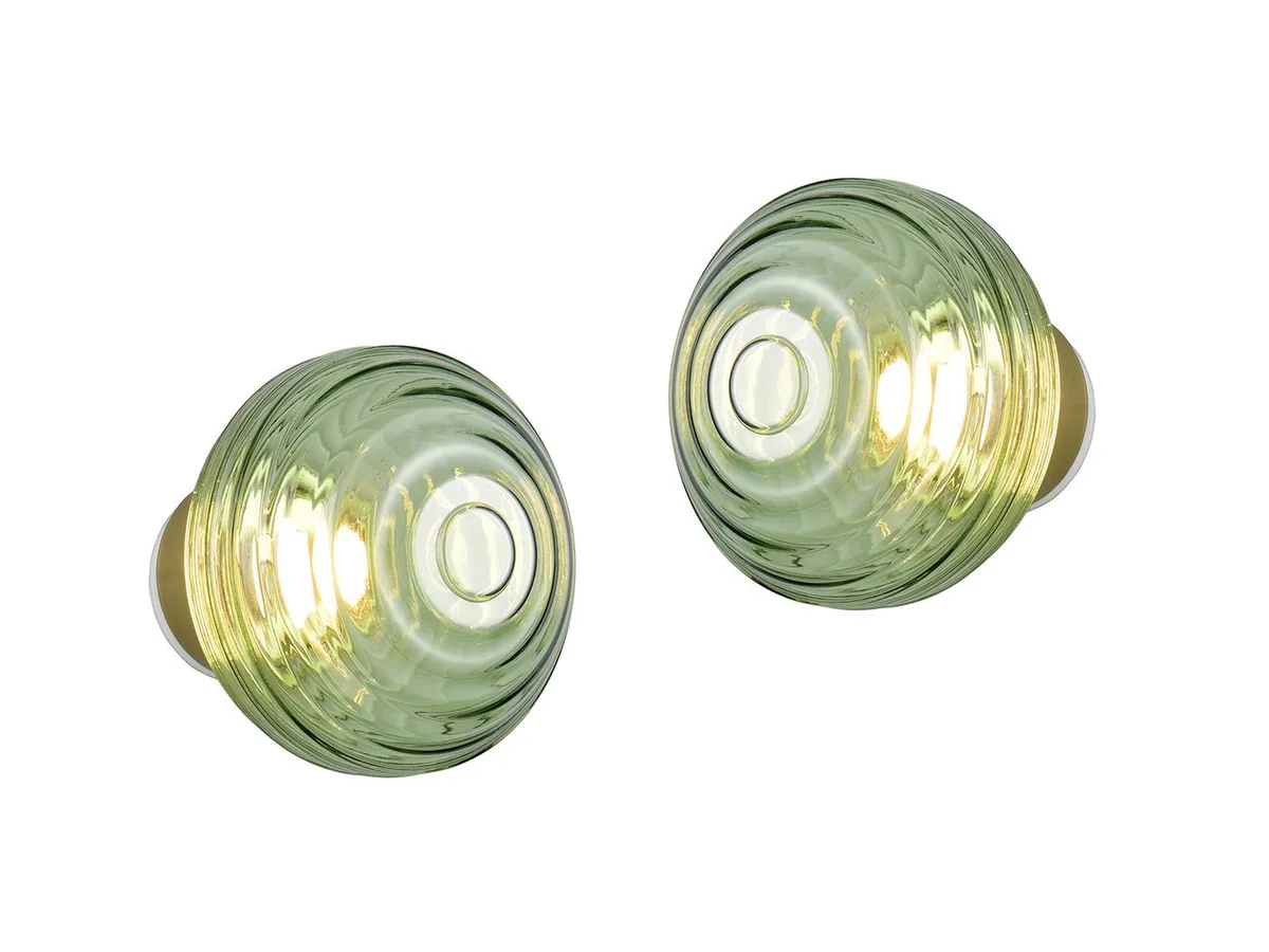 LED Wandleuchte, Dimmfunktion, LED fest integriert, Warmweiß, 2er SET kabel-lose Akku Wand-Beleuchtung ohne Strom-Anschluss Ø 15,5cm fra Reality i Grøn – produktbillede