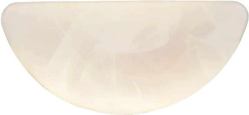 LED Wandleuchte UMBRIA, LED Wandlampe Kunststoff Alabaster 4000K kaltweißes Licht, LED fest integriert, Kaltweiß, 9W 1200 Lumen, Wand- oder Deckenlampe, B/H/T: 25,5 x 3,5 x 11,5 cm de Reality en Blanc – photo produit